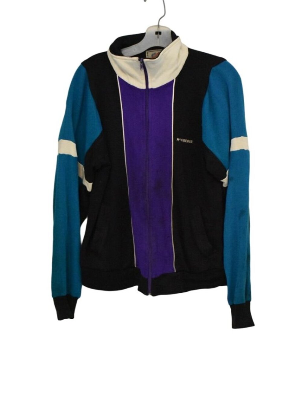 Vintage Unisex McGregor Full Zip Color Block Sweatshirt Size M